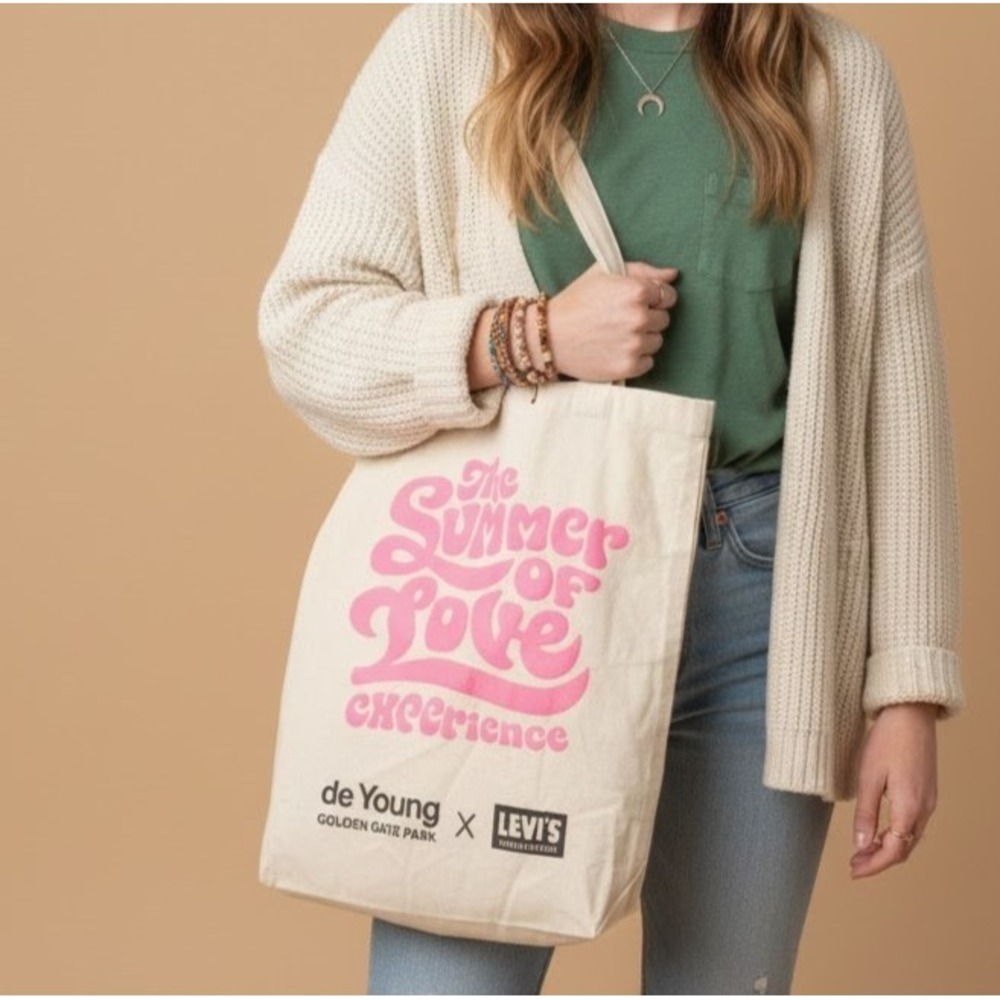 Levis Vintage Clothing x de Young Summer of Love Experience Canvas Tote Bag